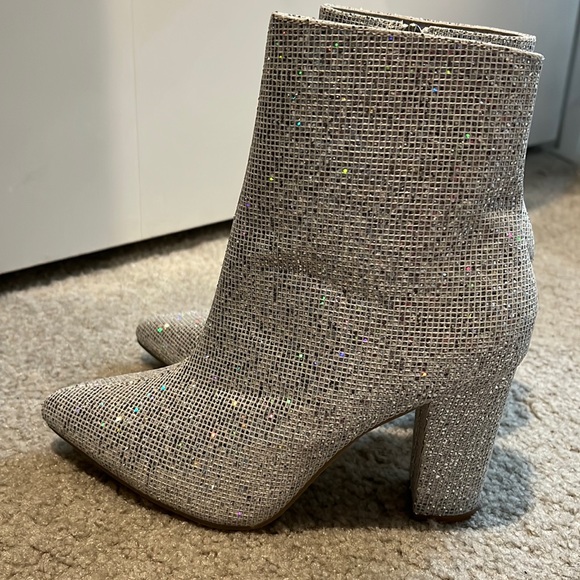 Shoes Silver Glitter Boots Poshmark